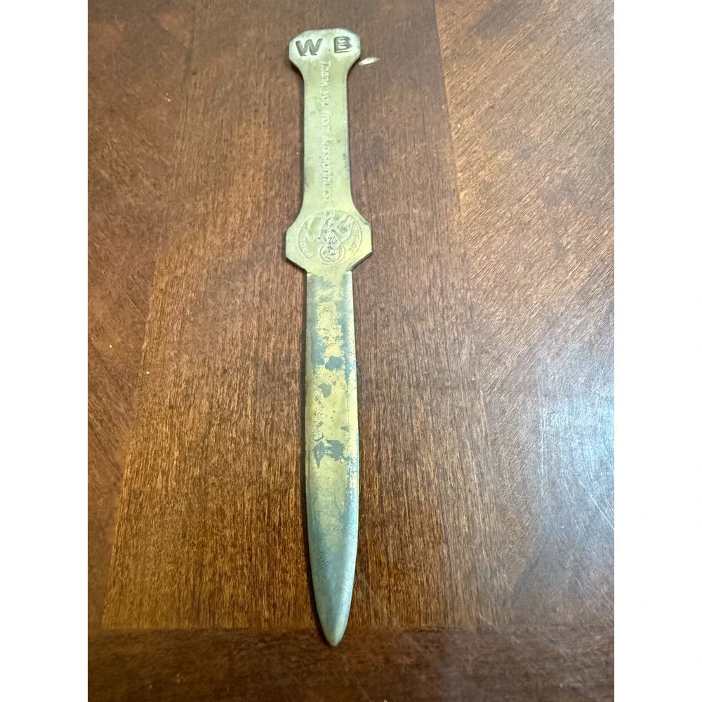 VTG Antique Marthaler Machine St Paul Minnesota MetalVBrass Copper Letter opener